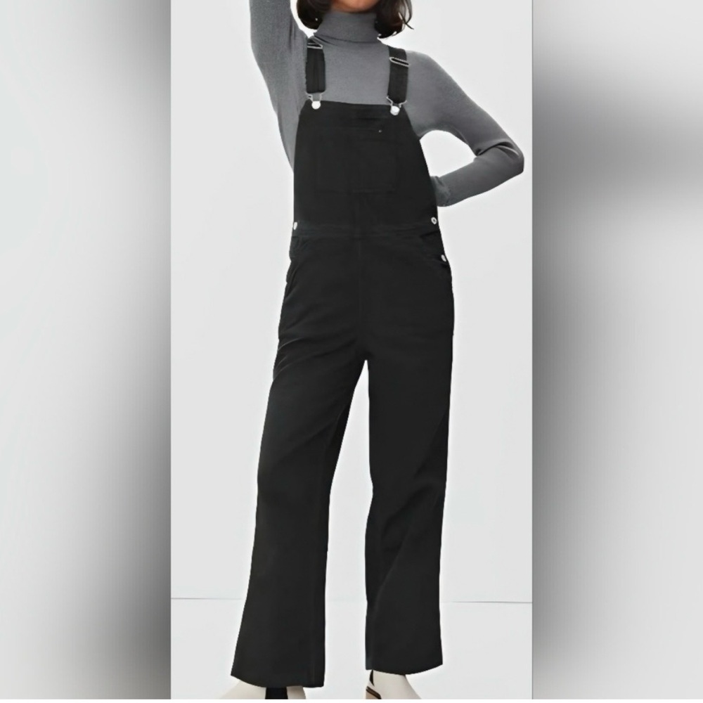 Everlane Black Denim Overalls